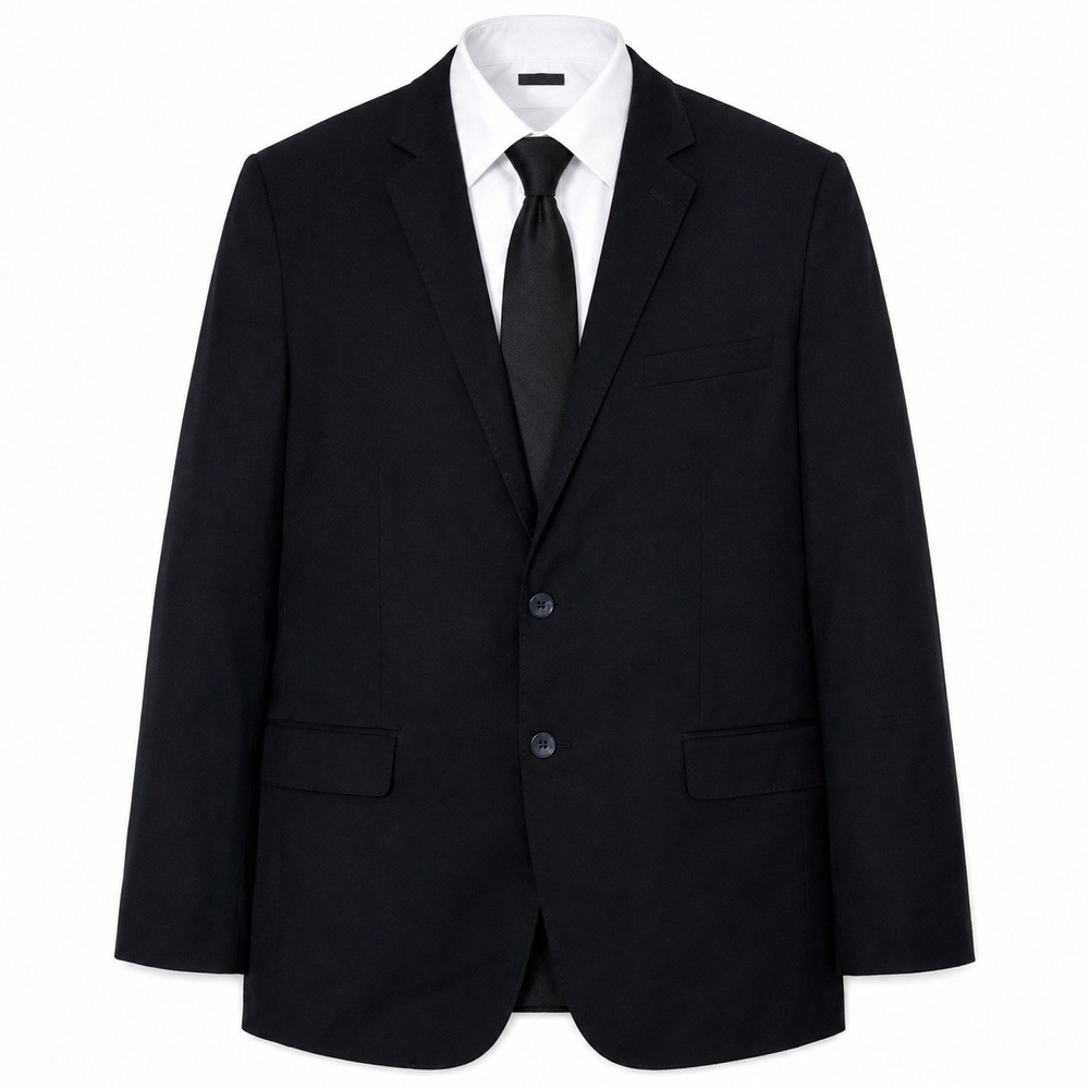 D&G Dolce & Gabbana George Blazer Suit Jacket Mens 44L Italy 54 Black Two Button